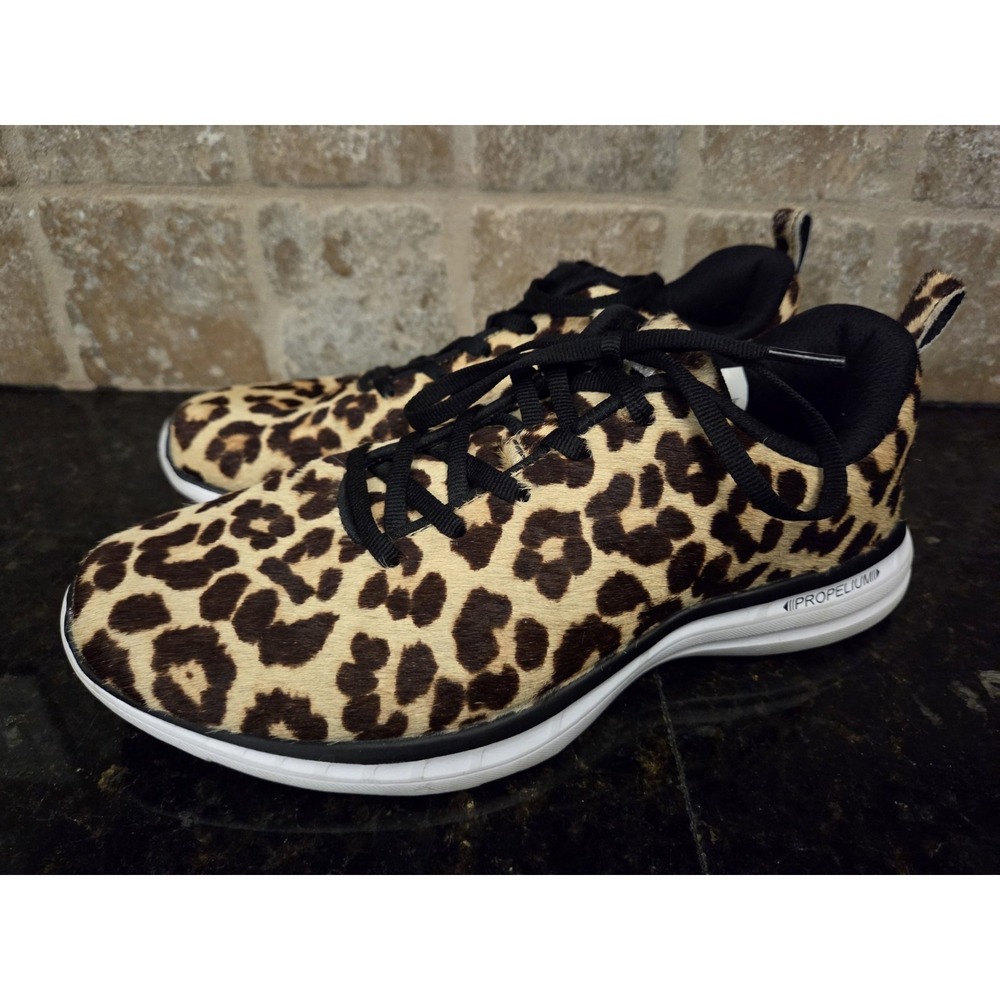 APL Athletic Propulsion Labs Iconic Pro Leopard Print Calf Hair SHOES Sz 8.5 EC